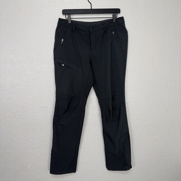 REI Co-op Pants Womens 10 32x32 Petit‎ Gorpcore Athleisure Gray Nylon Cargo - Picture 1 of 13